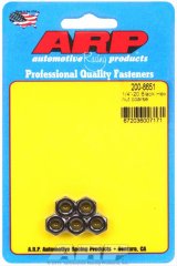 ARP 1/4-28 Black Coarse Hex Nut Kit (5/PKG) thumbnail 1