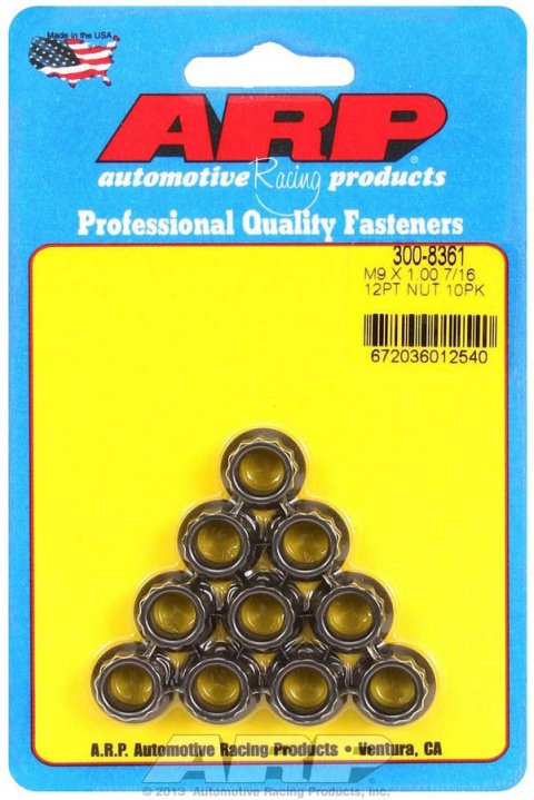 ARP M9 x 1.00 12pt Nut Kit (10 pack) thumbnail 4