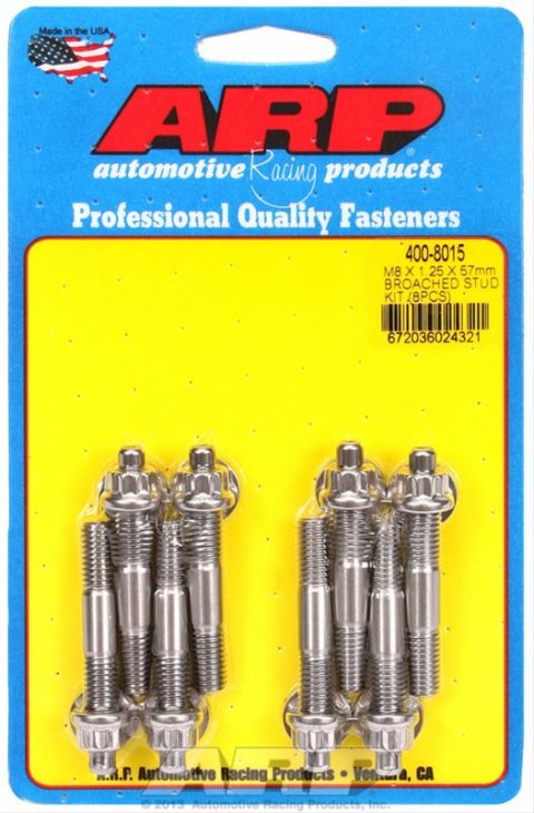 ARP Sport Compact M8 x 1.25 x 57mm Stainless Accessory Studs (8 pack)