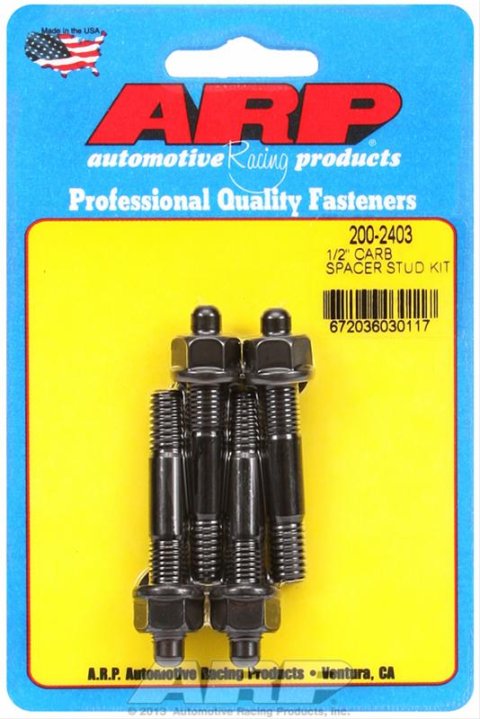 ARP 1/2in Carburetor Spacer Stud Kit 2.225in OAL thumbnail 2