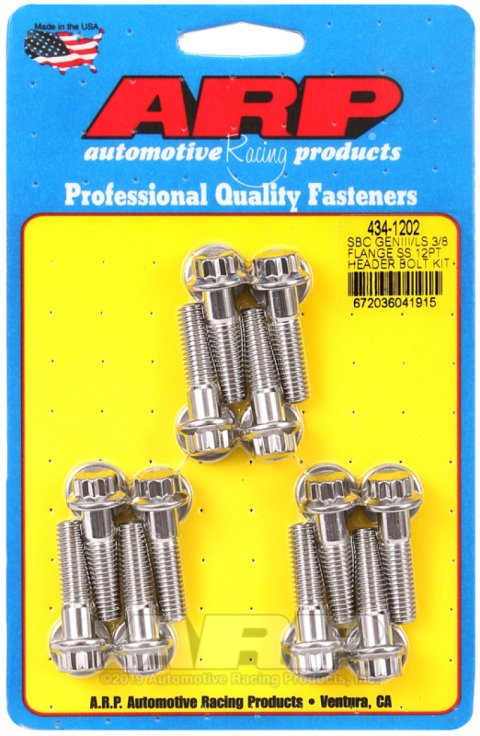 ARP Chevy SBC/GenIII LS 3/8in Flange SS 12pt Header Bolt Kit thumbnail 4