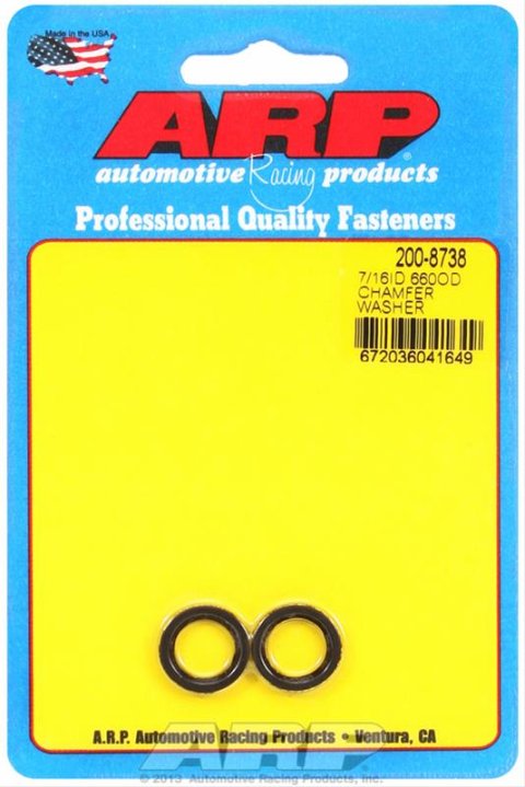 ARP 8740 Chrome Moly 7/16in x .660 x .120 Black Chamfer Washer - 2 Pack