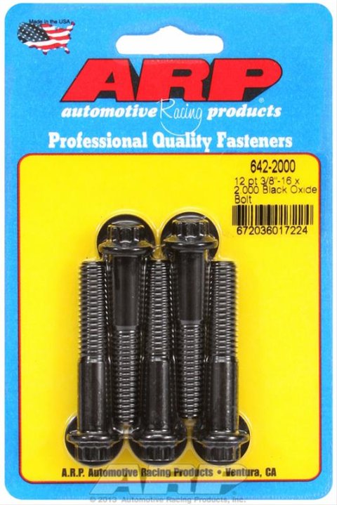 ARP 3/8-16 x 2.000 12pt Black Oxide Bolts thumbnail 2