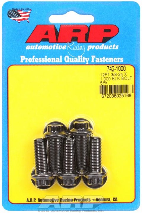 ARP 3/8-24 x 1.000 12pt Black Oxide Bolts thumbnail 2