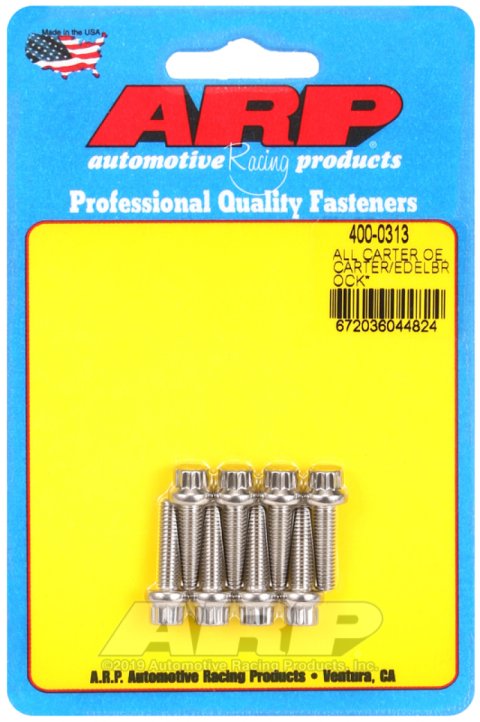 ARP All Carter OE/Carter/Edelbrock (Performer and Thunder Series) Carburetor Bolt Kit thumbnail 3