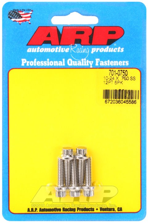 ARP 10-24 x .750 12pt SS Bolts (Pack of 5) thumbnail 3
