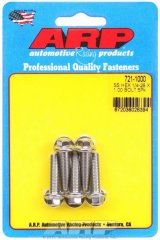 ARP 1/4 in.-28 RH Thread, 1.00 in Hex Head SS 300 Bolts - Set of 5 thumbnail 5