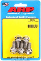 ARP 3/8 in.-16 RH Thread, .750 in Hex Head SS Bolts - Set of 5 thumbnail 2