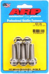 ARP 3/8 in.-16 RH Thread, 1.250 in Hex Head SS 300 Bolts - Set of 5 thumbnail 2