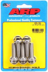 ARP 3/8 in.-16 RH Thread, 1.250 in Hex Head SS 300 Bolts - Set of 5 thumbnail 5