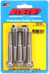 ARP 3/8 in.-16 RH Thread, 2.500 in Hex Head Bolts - Set of 5 thumbnail 2