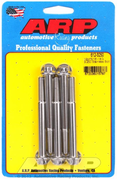 ARP 5/16-18 x 3.250 12pt Stainless Steel SAE Bolt Kit thumbnail 2