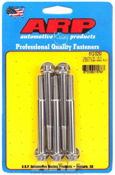 ARP 5/16-18 x 3.250 12pt Stainless Steel SAE Bolt Kit thumbnail 6