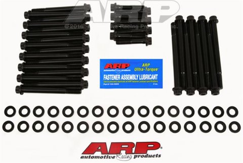 ARP BB Chevy w/Dart Chevy Bowtie Head Bolt Kit-Black