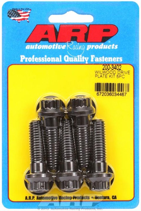 ARP Wilwood drive plate bolt, 7/16, drilled 12 pt, 5pcs thumbnail 2