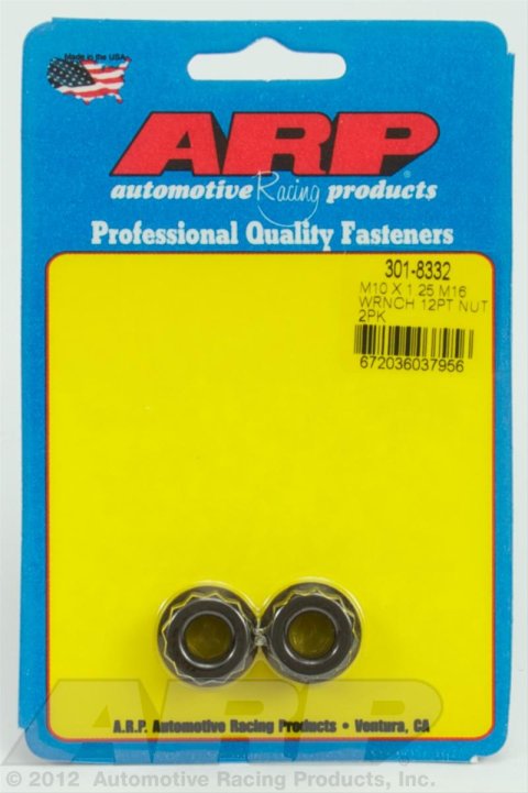 ARP M10 X 1.25 M16 socket 12pt nut kit