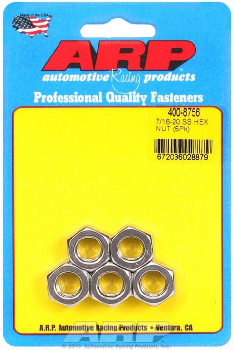 ARP 7/16-20 SS fine hex nut kit