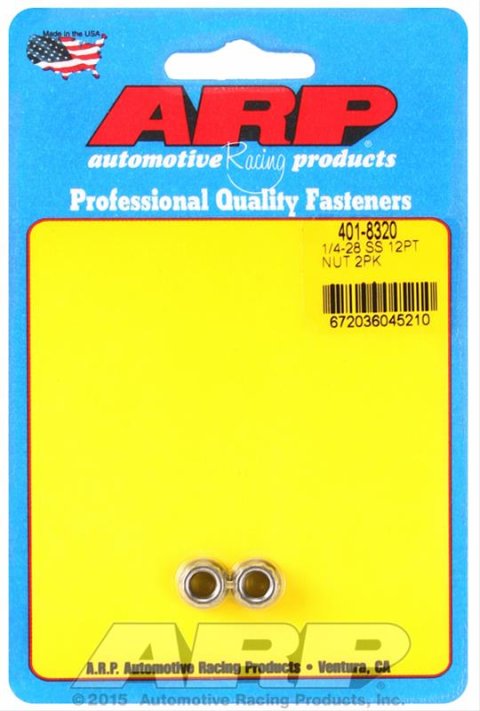 ARP 1/4-20 SS 12pt nut kit