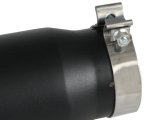 aFe Power Diesel Exhaust Tip Black- 4 in In x 5 out X 12 in Long Bolt On (Right) thumbnail 4