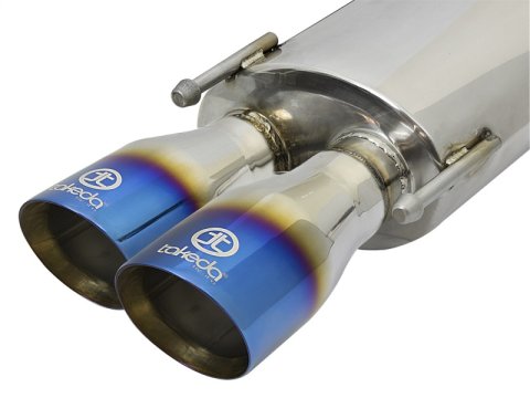 aFe Takeda 16-17 Lexus RC 200T 2.0L (t) 2in. SS Axle-Back Exhaust System w/Polished Blue Tips thumbnail 5