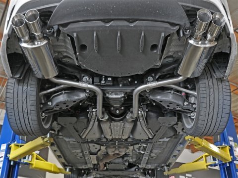 aFe Takeda 16-17 Lexus RC 200T 2.0L (t) 2in. SS Axle-Back Exhaust System w/Polished Tips thumbnail 3