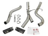 aFe ATLAS 4in DPF-Back Alum Steel Exhaust System w/Dual Exit Black Tip 2017 GM Duramax 6.6L (td) thumbnail 3
