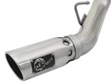 aFe ATLAS 4in DPF-Back Alum Steel Exhaust System w/Dual Exit Polished Tip 2017 GM Duramax 6.6L (td) thumbnail 7