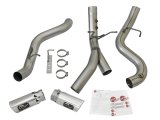 aFe Large Bore-HD 4in 409-SS DPF-Back Exhaust w/Dual Polished Tips 2017 GM Duramax V8-6.6L (td) L5P thumbnail 3