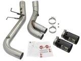 aFe Victory Series 4in 409-SS DPF-Back Exhaust w/ Dual Black Tips 2017 GM Duramax V8-6.6L(td) L5P thumbnail 4