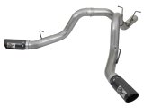 aFe LARGE BORE-HD 4in 409-SS DPF-Back Exhaust w/Dual Black Tips 2017 GM Duramax V8-6.6L (td) L5P thumbnail 2