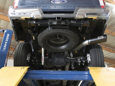 aFe Large Bore-HD 5in DPF Back 409 SS Exhaust System w/Black Tip 2017 Ford Diesel Trucks V8 6.7L(td) thumbnail 1