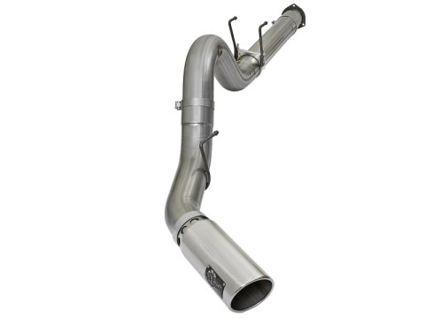 aFe LARGE BORE HD 5in 409-SS DPF-Back Exhaust w/Polished Tip 2017 Ford Diesel Trucks V8 6.7L (td) thumbnail 2