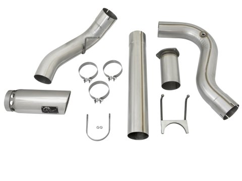 aFe LARGE BORE HD 5in 409-SS DPF-Back Exhaust w/Polished Tip 2017 Ford Diesel Trucks V8 6.7L (td) thumbnail 4