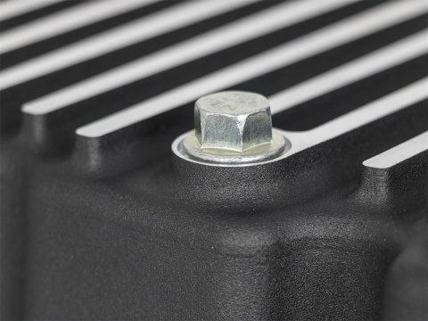 aFe Pro Series Engine Oil Pan Black w/Machined Fins; 11-16 Ford Powerstroke V8-6.7L (td) thumbnail 4