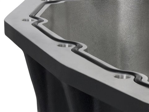 aFe Pro Series Engine Oil Pan Black w/Machined Fins; 11-16 Ford Powerstroke V8-6.7L (td) thumbnail 6