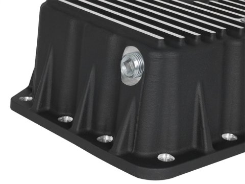 aFe Pro Series Engine Oil Pan Black w/Machined Fins; 11-16 Ford Powerstroke V8-6.7L (td) thumbnail 7