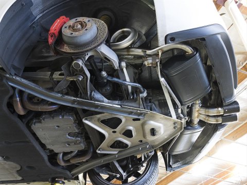 aFe MACH Force-Xp 2in 304 SS Cat-Back Exhaust w/Carbon Fiber Tips 13-16 Porsche Boxster 2.7L/3.4L thumbnail 1