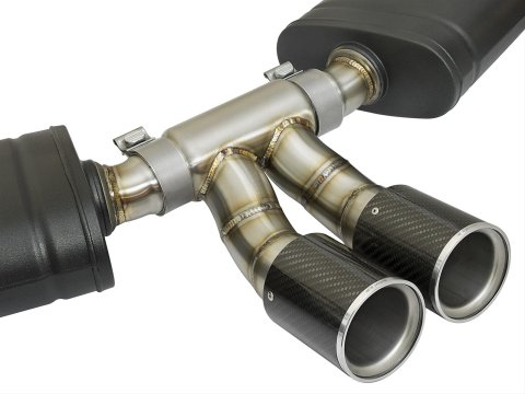 aFe MACH Force-Xp 2in 304 SS Cat-Back Exhaust w/Carbon Fiber Tips 13-16 Porsche Boxster 2.7L/3.4L thumbnail 3