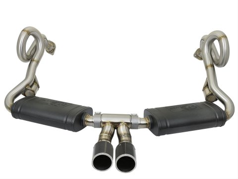 aFe MACH Force-Xp 2in 304 SS Cat-Back Exhaust w/Carbon Fiber Tips 13-16 Porsche Boxster 2.7L/3.4L thumbnail 6