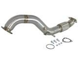 aFe Twisted Steel 3in Rear Down-Pipe/Mid Pipe 2017+ Honda Civic Type R I4 2.0L (t) thumbnail 2