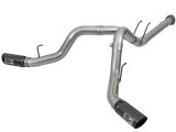 aFe Large Bore-HD 4in 409 Stainless Steel DPF-Back Exhaust w/Black Tip 2017 Ford Diesel V8 6.7L (td) thumbnail 2