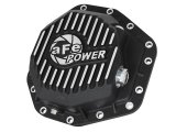 aFe Power Pro Ser Rear Diff Cover Black w/Mach Fins 2017 Ford Diesel Trucks V8-6.7L(td) Dana M275-14 thumbnail 1
