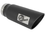 aFe Power MACH Force-Xp 5in In x 6in Out x 15in L Bolt-On 409 SS Exhaust Tip - Black thumbnail 1