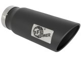 aFe Power MACH Force-Xp 5in In x 6in Out x 15in L Bolt-On 409 SS Exhaust Tip - Black thumbnail 2