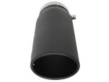 aFe Power MACH Force-Xp 5in In x 6in Out x 15in L Bolt-On 409 SS Exhaust Tip - Black thumbnail 5