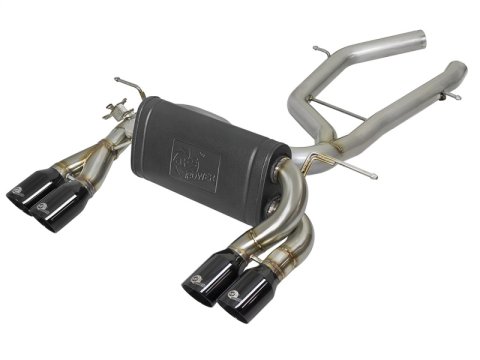 aFe MACH Force-Xp 2-1/2in SS Axle Back Exhaust w/Black Tips 15+ BMW M3/M4 (F80/F82) L6 3.0L (tt) S55 thumbnail 1