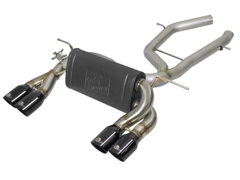 aFe MACH Force-Xp 2-1/2in SS Axle Back Exhaust w/Black Tips 15+ BMW M3/M4 (F80/F82) L6 3.0L (tt) S55 thumbnail 2