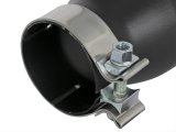 aFe MACH Force-Xp 409 SS Exhaust Tip Black (Left Side) 3in In x 4-1/2in Out x 9in L Clamp-On thumbnail 2