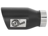 aFe MACH Force-Xp 409 SS Exhaust Tip Black (Left Side) 3in In x 4-1/2in Out x 9in L Clamp-On thumbnail 9