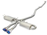 aFe Takeda 3in 304 SS Cat-Back Exhaust System w/ Blue Tips 2017+ Honda Civic Si 4Dr I4 1.5L (t) thumbnail 3